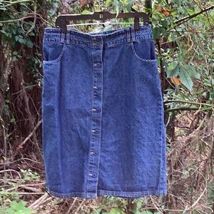 🦋NWOT Kim Rogers Just So Fun Size 12 Denim Skirt Wardrobe Must Have 🦋